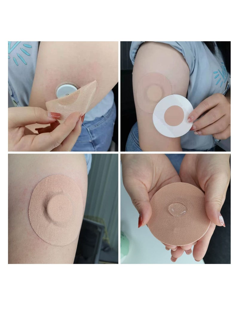 كاست ويف Freestyle Adhesive Patch, 25 PCS Good for Libre Enlite Guardian Pre-Cut Back Paper Waterproof Libre2/3 Sensor Covers Flesh Flexible CGM Patches NO Glue in The Center, Long Fixation Your - Image 2