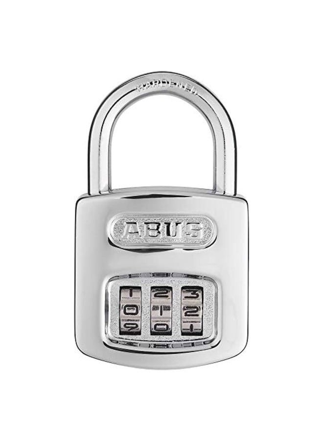Abus 160/40 B 160 All Weather Chrome Combination Padlock, 3 Dial - Image 1