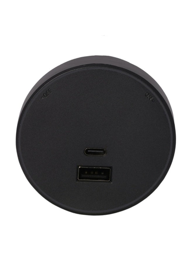 Round plug head for dual USB+TYPE-C sockets, black - Image 2