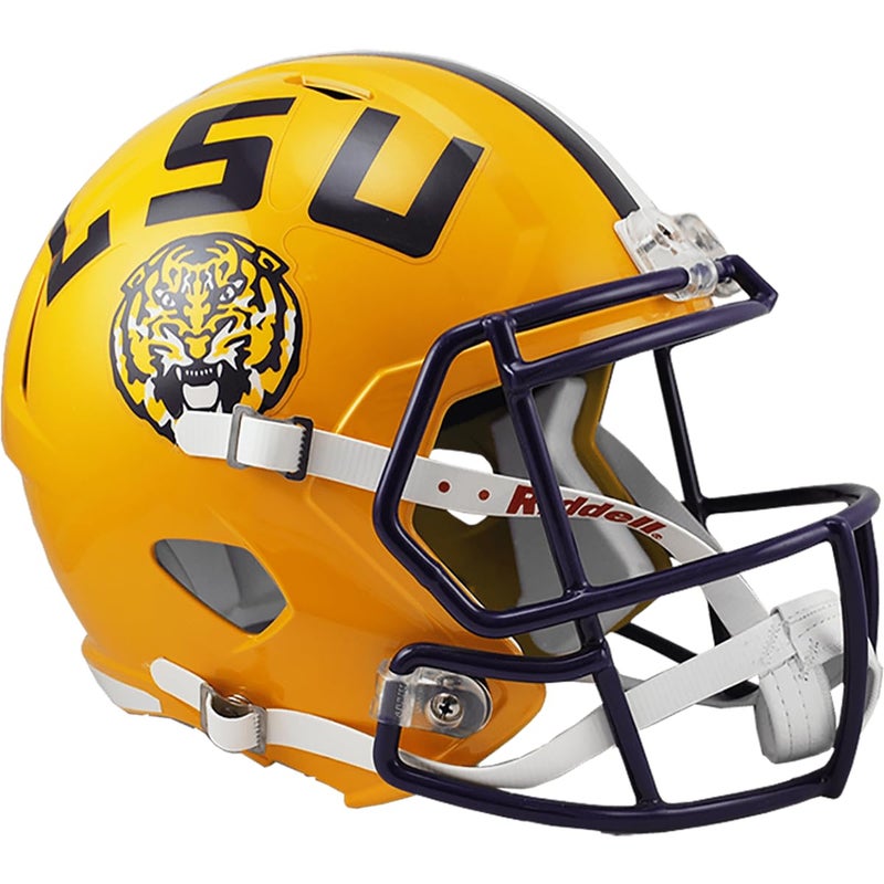 خوذة تكرارية كاملة الحجم لأسود LSU Tigers باللون الأصفر متوسط