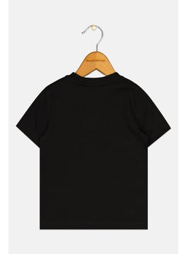 DSQUARED2 Kids Boy Crew Neck Short Sleeve Brand Logo T-Shirt, Black  - Image 2