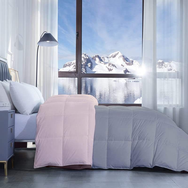 Razzai MammaYo Razzai Down Alternative Soft Quilted 300 GSM All Weather Comforter (90" x 90" Inches/228cm x 228cm) - Queen Size Comforters|Silver/Peach| TC - 400 - Image 3