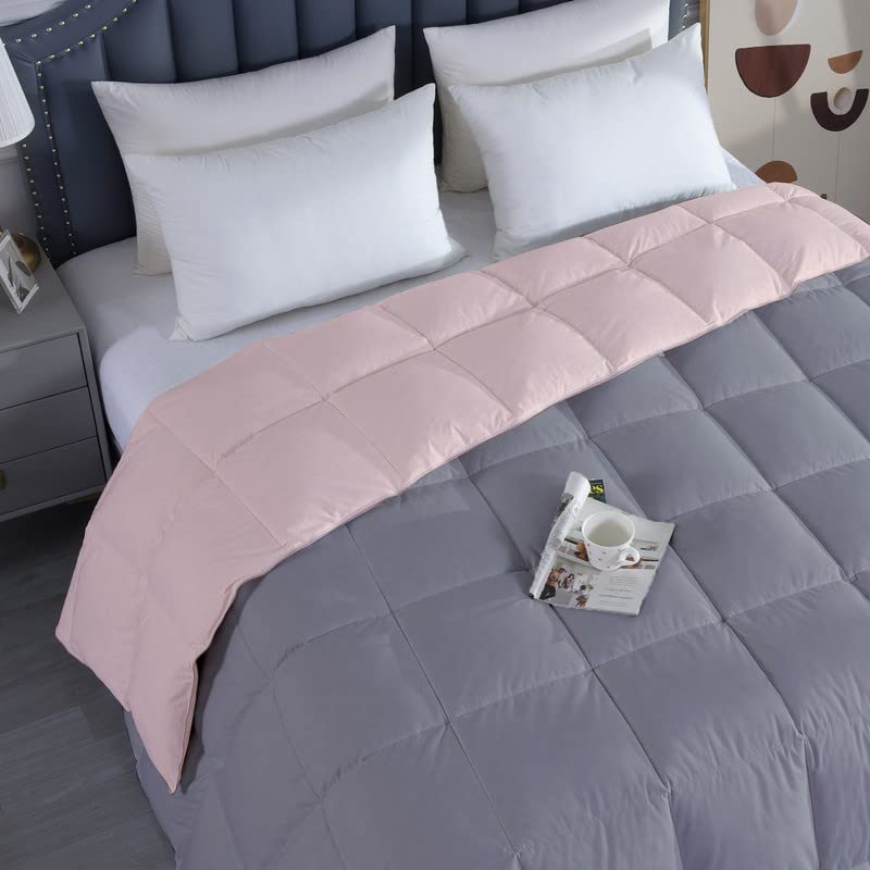 Razzai MammaYo Razzai Down Alternative Soft Quilted 300 GSM All Weather Comforter (90" x 90" Inches/228cm x 228cm) - Queen Size Comforters|Silver/Peach| TC - 400 - Image 4