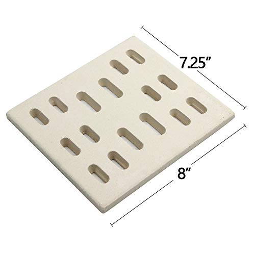 Hongso 8" x 7.25" Replacement Ceramic Radiant Flame Tamer, Heat Plate for Bakers and Chefs, SAMS & Turbo, Fiesta, Grand Hall Y0005XC, Member's Mark Gas Grill Models, 6-Pk - Image 2