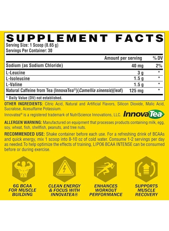 Nutrex Research Lipo 6 BCAA Intense Amino+Energy, Watermelon Flavor - 30 Servings - Image 4