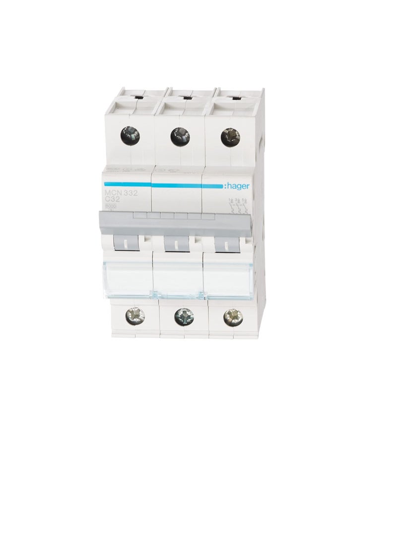 Hager HAGER Miniature circuit breaker Three Pole 32A 6KA TP MCB TYPE C MCN332 *ONEKONEKT*  - Image 3