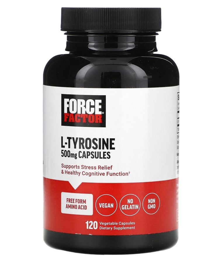 Force Factor L-Tyrosine 500 mg 120 Vegetable Capsules
