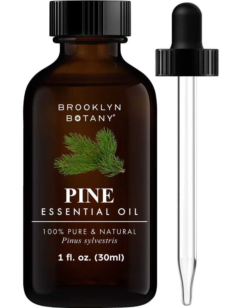 Brooklyn Botany Pine Essential Oil – 100% Pure and Natural – Premium Grade Oil with Dropper - for Aromatherapy and Diffuser - 1 Fl Oz - Image 1