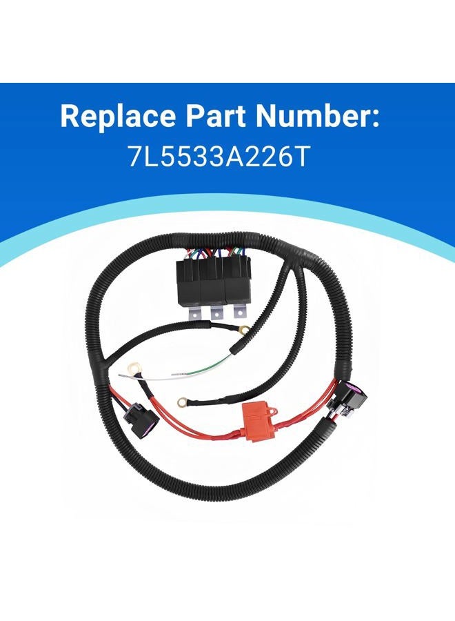 CULMKARI Dual Electric Fan Upgrade Wiring Harness Fits GM 1999–2006 ECU Control, 7L5533A226T, PVC Material, Electric Fan Wiring Harness, 15150065031, 12193473031 - Image 3