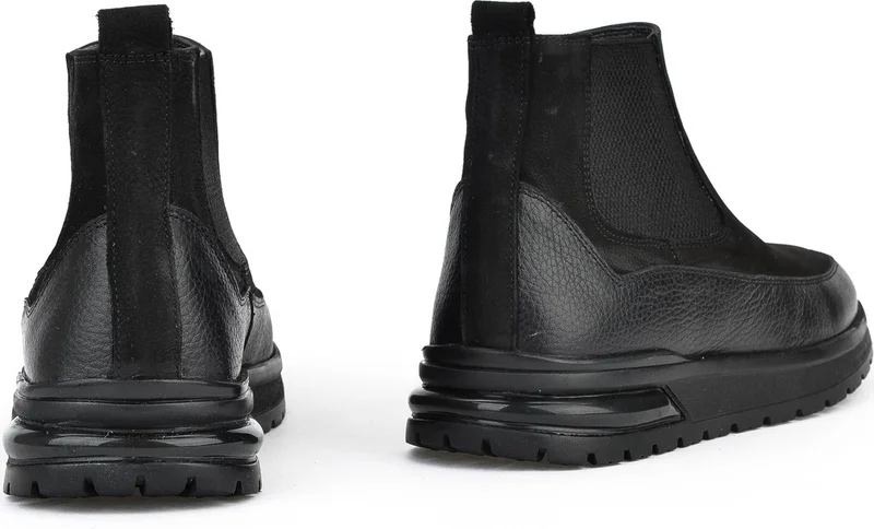 زيا Men's Leather Boots 1431024z6700 Black