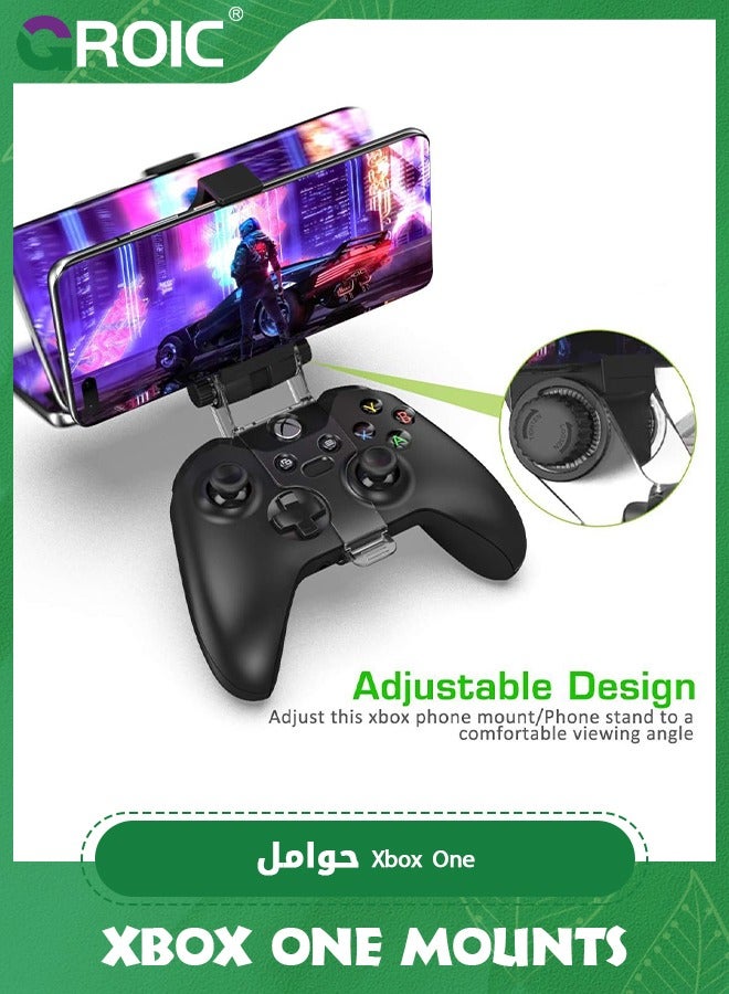 GROIC Black Gamer Gear Xbox Series X Controller Mobile Gaming 4 point Clamp, Xbox Controller Phone Mount Adjustable Phone Holder Clamp Compatible with Xbox Series X|S, Xbox One  - Image 2