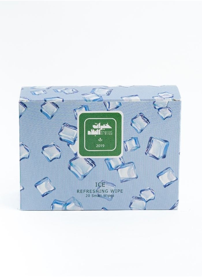 Generic Refreshing Antibacterial Wet Wipes with Scent ( ICE ) - 20 Wipes  - Image 1