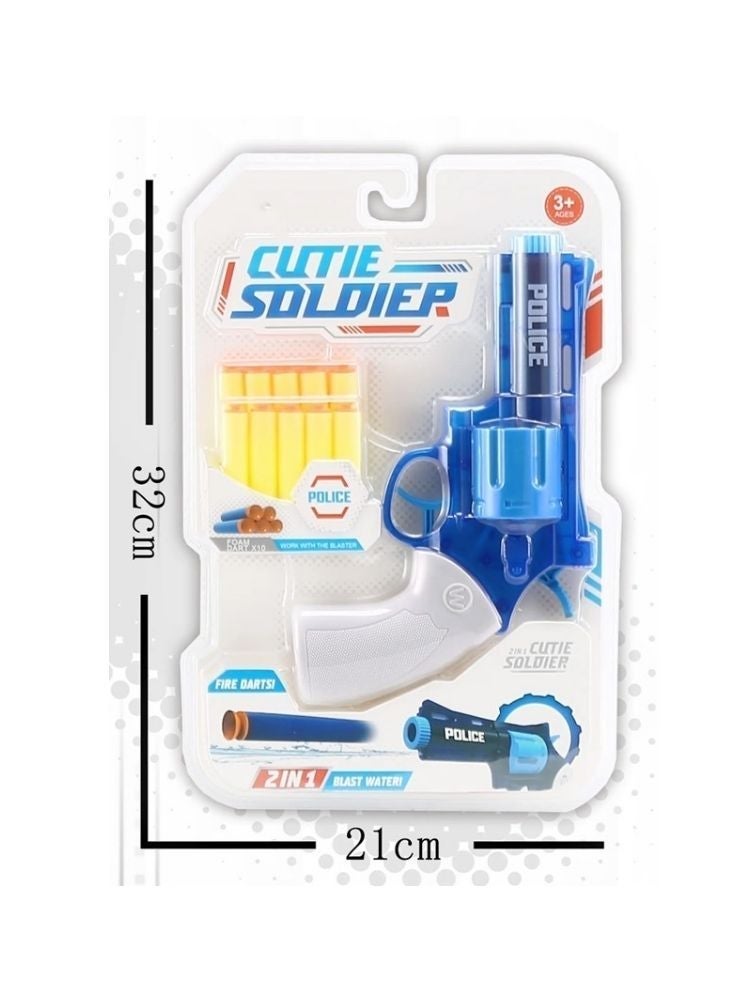 Soldier Toy Gun with Foam Darts & Water Blaster 2 in 1 - Image 3