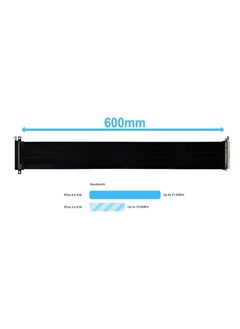 LIAN LI Lian Li 600mm PCI-e 4.0 Riser Cable Black- PW-PCI-4-60X  - Image 2