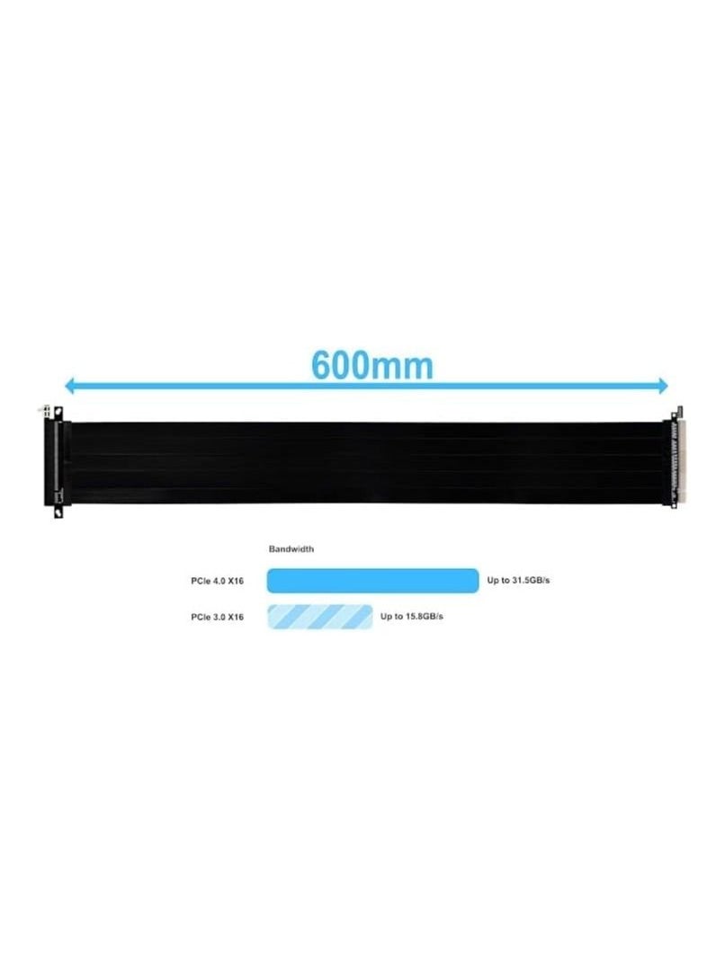 LIAN LI Lian Li 600mm PCI-e 4.0 Riser Cable Black- PW-PCI-4-60X  - Image 2