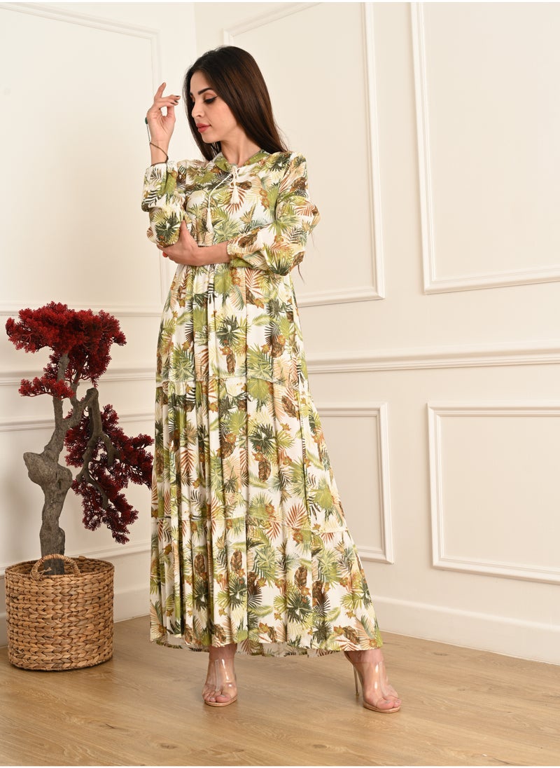 FULL JOY - Elegant Long Jalabiya with Long Sleeves - Image 1
