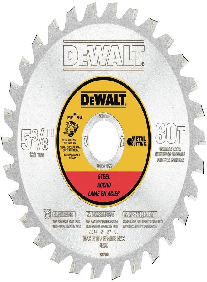 DEWALT Circular Saw Blade, 5 3/8 Inch, 30 Tooth, Ferrous Metal Cutting (DWA7538)