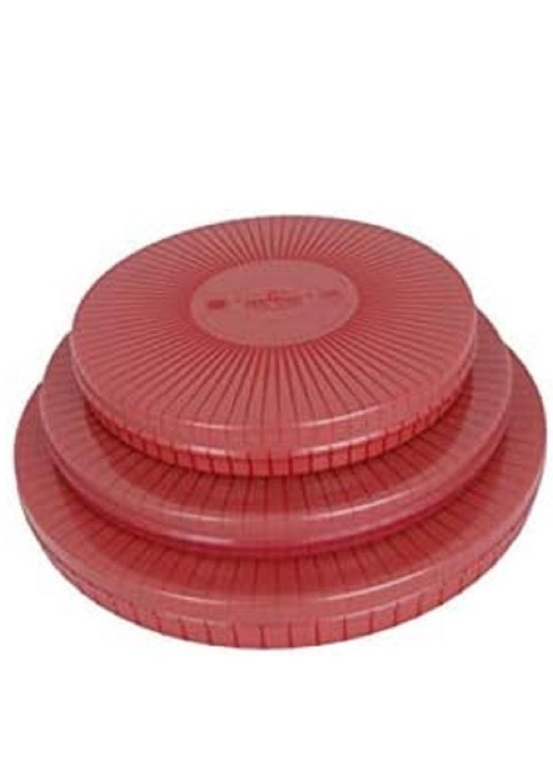 Newflon A set of trays for kunafa and sweets, 3 pieces with a lid (25 * 30 * 35) cm  - Image 1