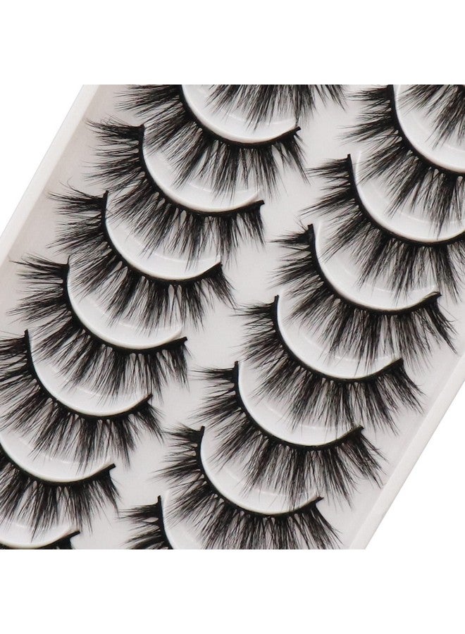 Veleasha Lashes Fluffy Wispy Faux Mink Eyelashes Crisscross False Lashes 10 Pairs Pack Fake Eyelashes For Women (6D01) - Image 2