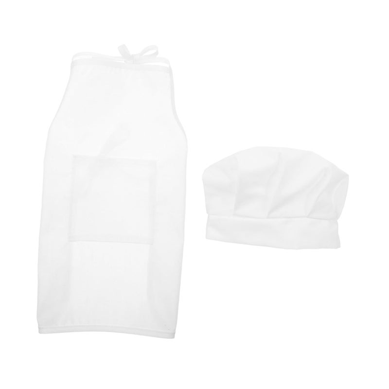 Chef Hat And Apron Set For Newborn Boys Photography Props And Daily Wear Size Small - Image 2