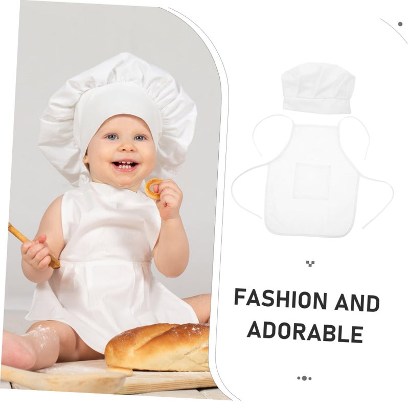 Chef Hat And Apron Set For Newborn Boys Photography Props And Daily Wear Size Small - Image 4