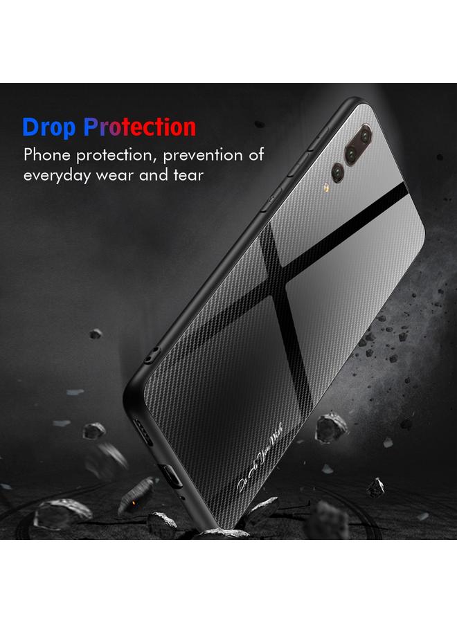 S-TOP Case For Huawei P20 Pro Texture Gradient Glass Protective Case - Image 4