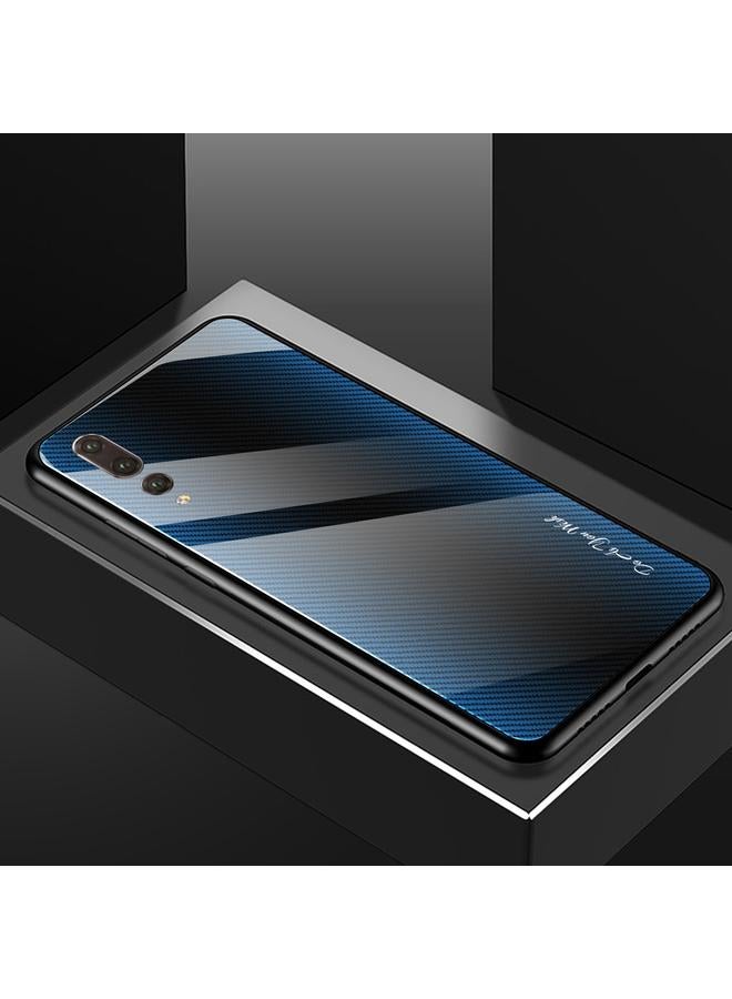 S-TOP Case For Huawei P20 Pro Texture Gradient Glass Protective Case - Image 2