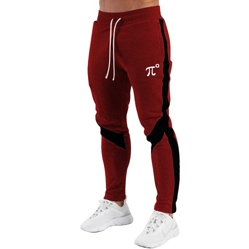 PIDOGYM Men's Track Pants,Slim Fit Athletic Sweatpants Joggers Trousers with Zipper Pockets Wine Red - Image 5