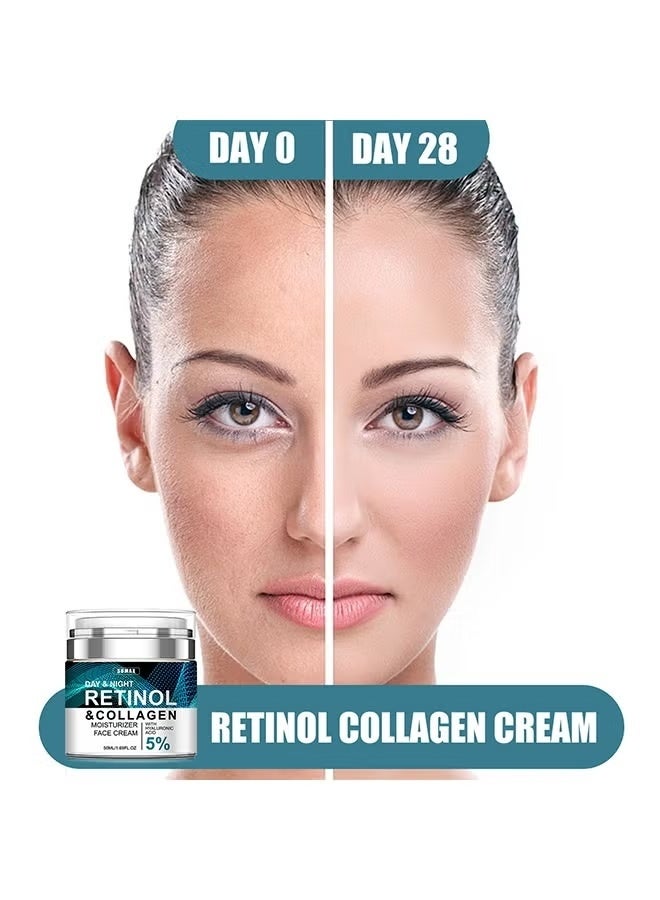 SUMAX Retinol & Collagen Moisturizer Face Cream, Pressed Retinol Cream, Lightens Fine Lines, Anti-wrinkle and Firms 50ml - Image 4