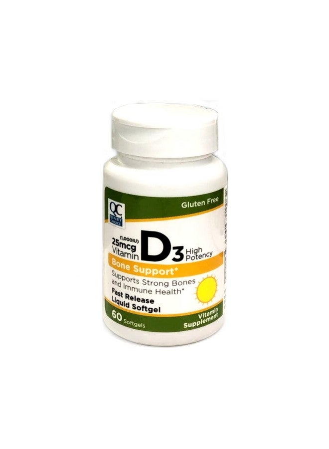 Quality Choice Quality Choice High Potency Vitamin D3 Softgel Supplement 60 Count Bottle - Image 1