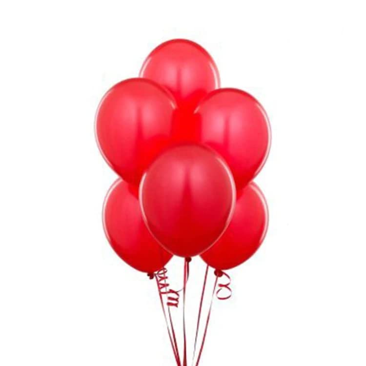 flavouredlove Colorful Metallic HD Party Balloons for Birthday Anniversary Baby Shower (Pack of 75, Red) - Image 1