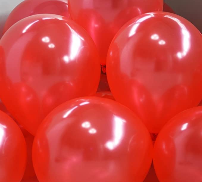 flavouredlove Colorful Metallic HD Party Balloons for Birthday Anniversary Baby Shower (Pack of 75, Red) - Image 5