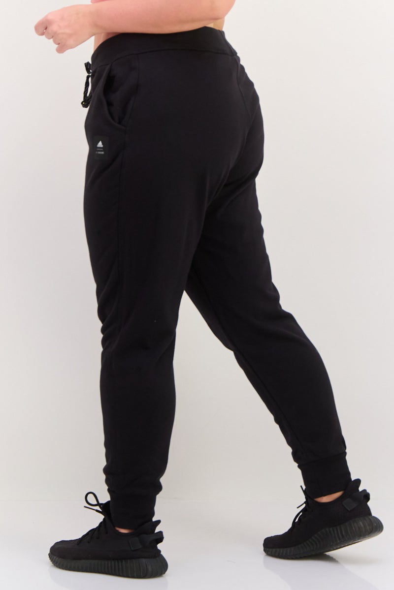 Adidas Women Plus Size Outdoor Jogger Pants, Black - Image 2