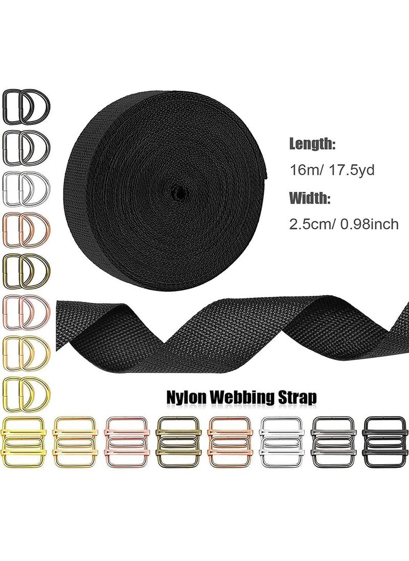 DIY Crafts DIY DIYC11812 Crafts Flat Side Slide Release Buckles TriGlide Slides Nylon Webbing Straps5 Pcs Swivel Clasps Antique Silver  - Image 3