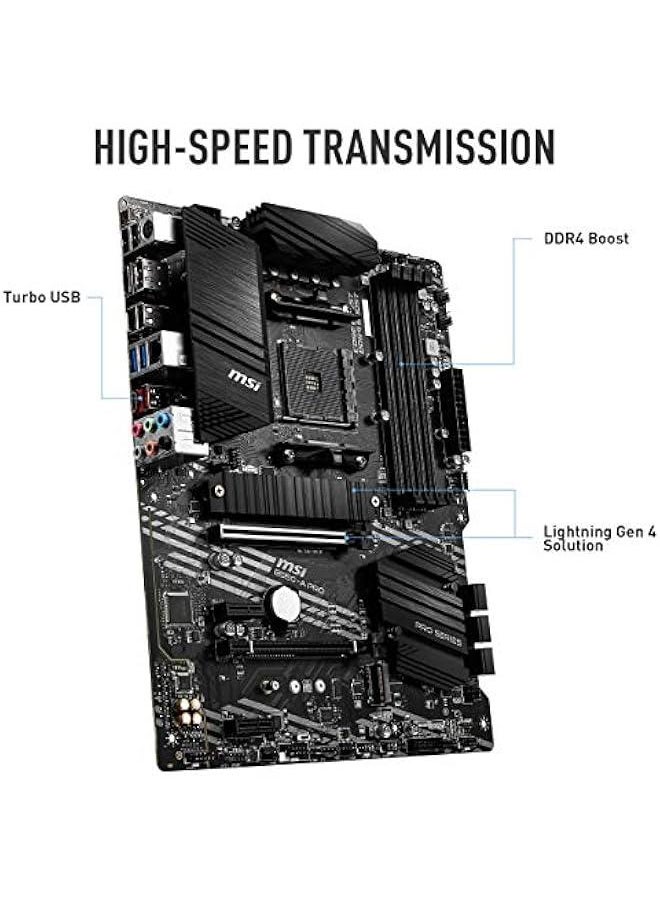 عربست - MSI B550-A PRO ProSeries لوحة أم (AMD Ryzen 5000، AM4، DDR4، PCIe 4.0، SATA 6Gb/s، M.2، USB 3.2 Gen 2، HDMI/DP، ATX) - Image 1