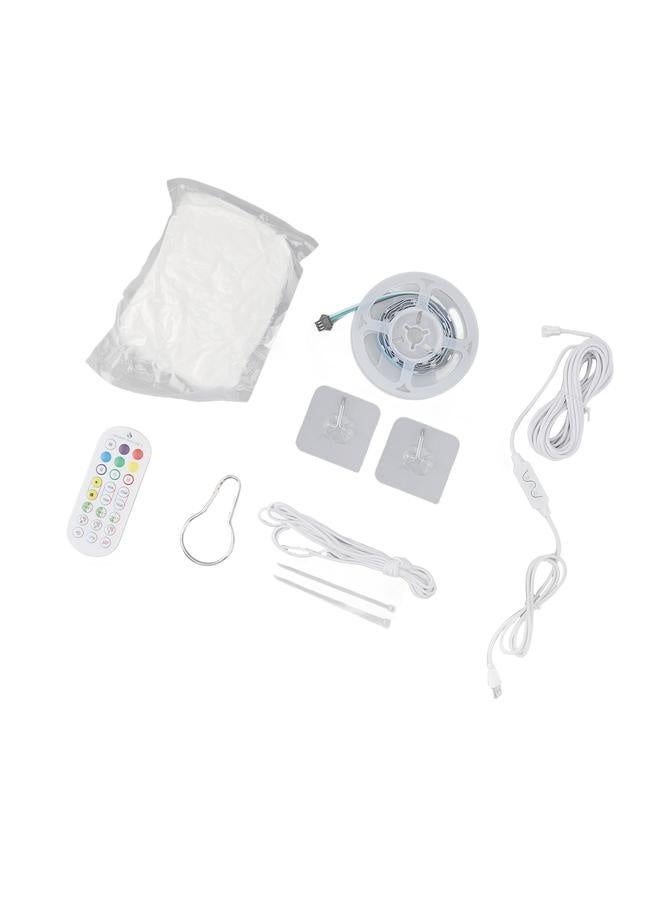 NIBEMINENT 3D LED Fluffy Ceiling Light Kit Music Sync Multi Color Changing Wireless Remote APP Control Lamp for Bedroom  - Image 4
