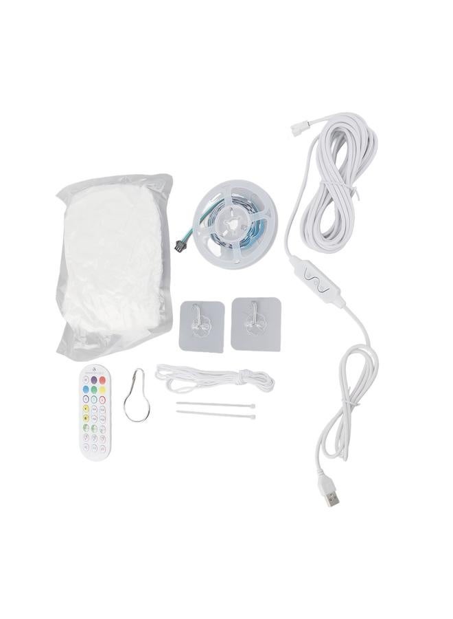 NIBEMINENT 3D LED Fluffy Ceiling Light Kit Music Sync Multi Color Changing Wireless Remote APP Control Lamp for Bedroom  - Image 2
