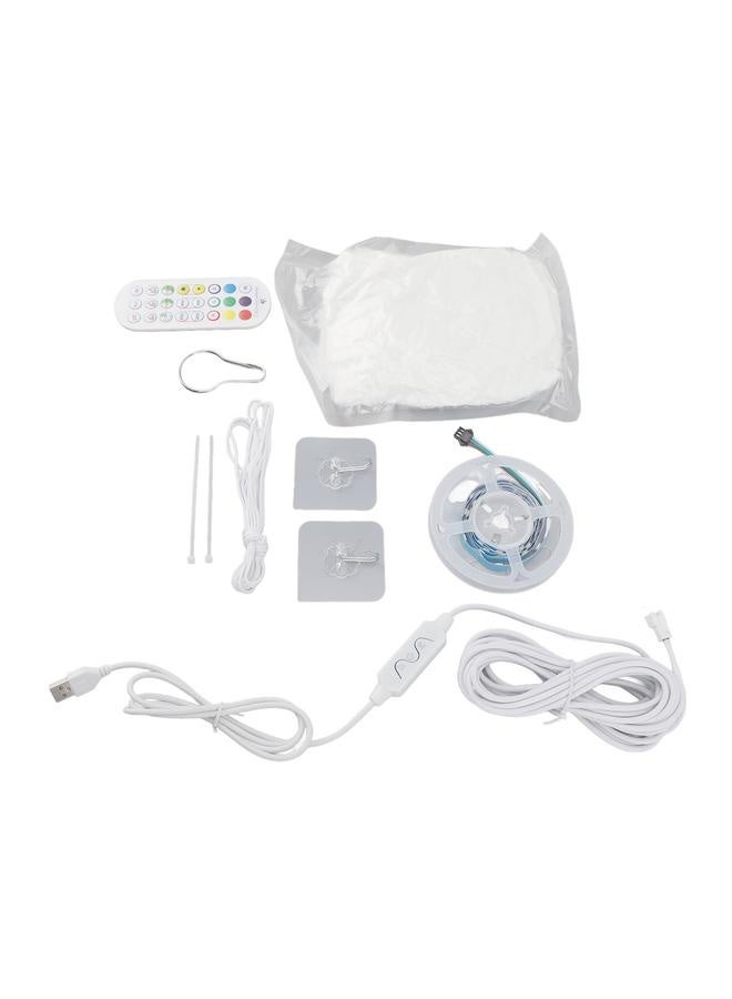 NIBEMINENT 3D LED Fluffy Ceiling Light Kit Music Sync Multi Color Changing Wireless Remote APP Control Lamp for Bedroom  - Image 3