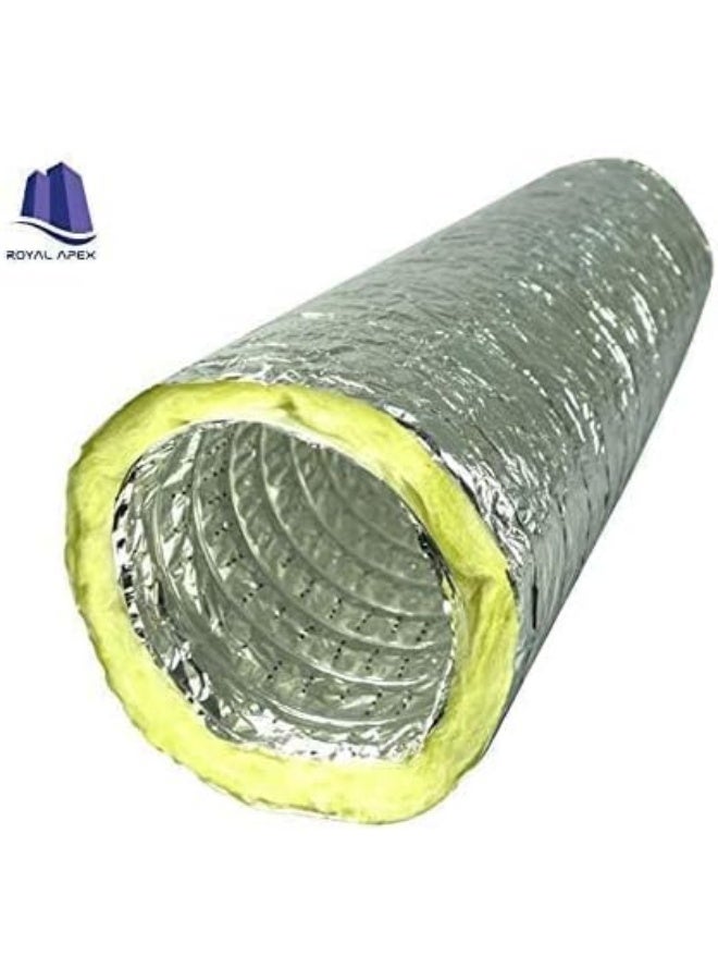 Royal Apex Aluminium Flexible Duct Venting Duct Hose For Air Exhaust Line, Air Condition Line (4 Inch Insulated) - Image 3