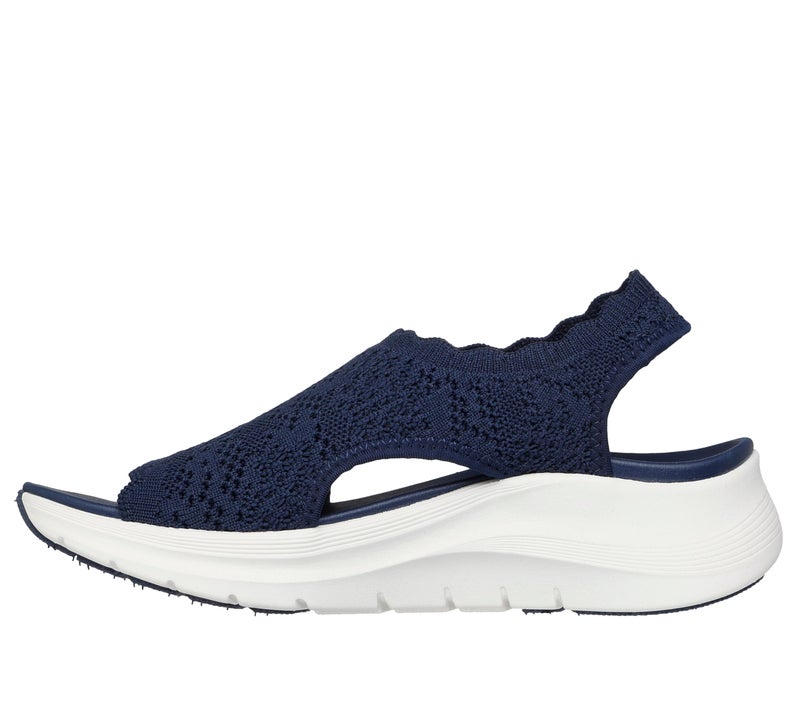 SKECHERS حذاء سكيشرز النسائي ARCH FIT 2.0 - خيار مثالي، صندل H-Band محبوك بتصميم مقوس، أزرق، 10M - Image 2