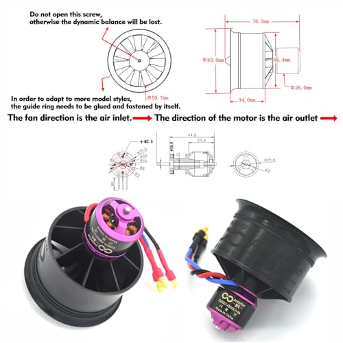 ApisQueen 50MM EDF 4S 4300KV 950G Thrust Belt 11 Blades Electric Ducted Fan for Aircraft Model Aircraft Jet Enging - Image 2