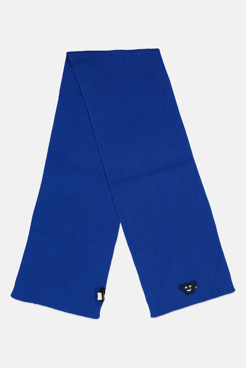 armani Emporio Armani Men Ribbed Scarf, Blue - Image 1