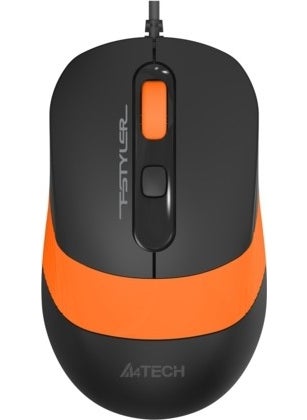 A4TECH FM10 USB 1600DPI Black - Orange Mouse  - Image 1