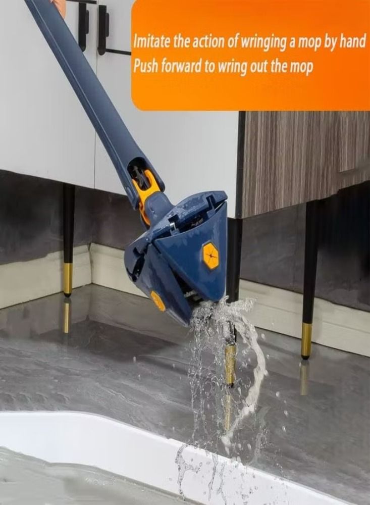 Dream Zone Adjustable Triangle Cleaning Mop with Automatic Water Squeezing Function plus Reusable Mop Heads cloth - Image 4