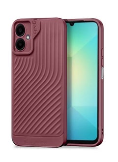 Gear4 Samsung Galaxy A06 4G 2024 Gear4 Soft Liquid Silicone with Wavey Texture Case Cover - Maroon  - Image 1