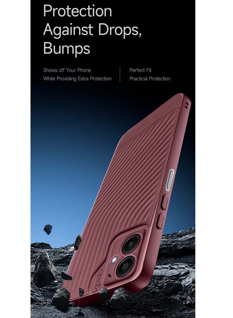 جيرفور سامسونج جالكسي A06 4G 2024 جير4 غطاء حماية سائل ناعم مع غطاء حماية من نسيج مموج - كستنائي - Image 3