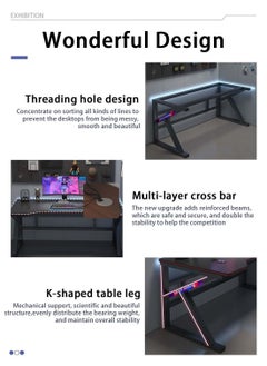 AGD K-Shape Gaming Desk Computer Table Fixed Computer Desk Suitable for E-Sports  - Image 4