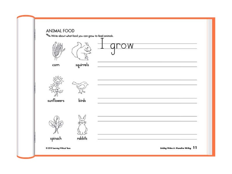 Handwriting Without Tears Learning Without Tears Building Writers, Student Edition- Grade K, Writing Skills in Narrative, Information, Opinion Style, Writing Fluency- Independent Writing or Whole Class- For School and Home Use - Image 3