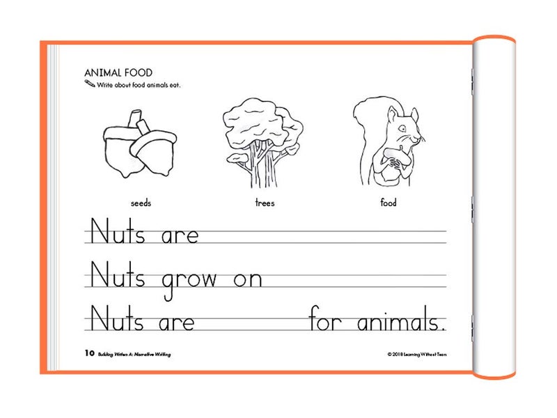 Handwriting Without Tears Learning Without Tears Building Writers, Student Edition- Grade K, Writing Skills in Narrative, Information, Opinion Style, Writing Fluency- Independent Writing or Whole Class- For School and Home Use - Image 2
