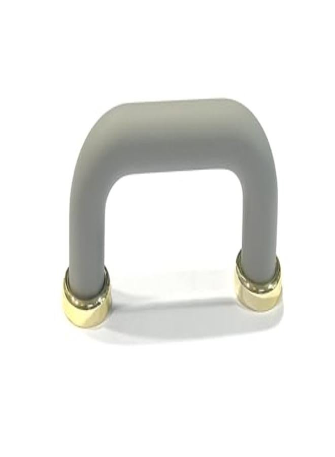Kitchen And Cabinet Handle, Gray Color, Rubber, Plastic Material, Brass Base, Brass Handle, Made In Taiwan, Length 7.9 Cm, Which Is 79 Mm - Image 1